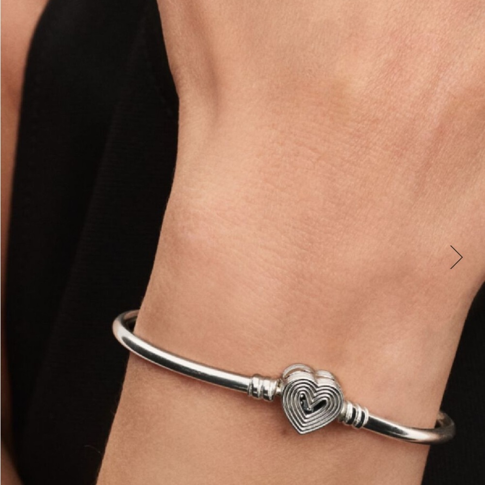 Pandora Silver Heart Charm Bracelet